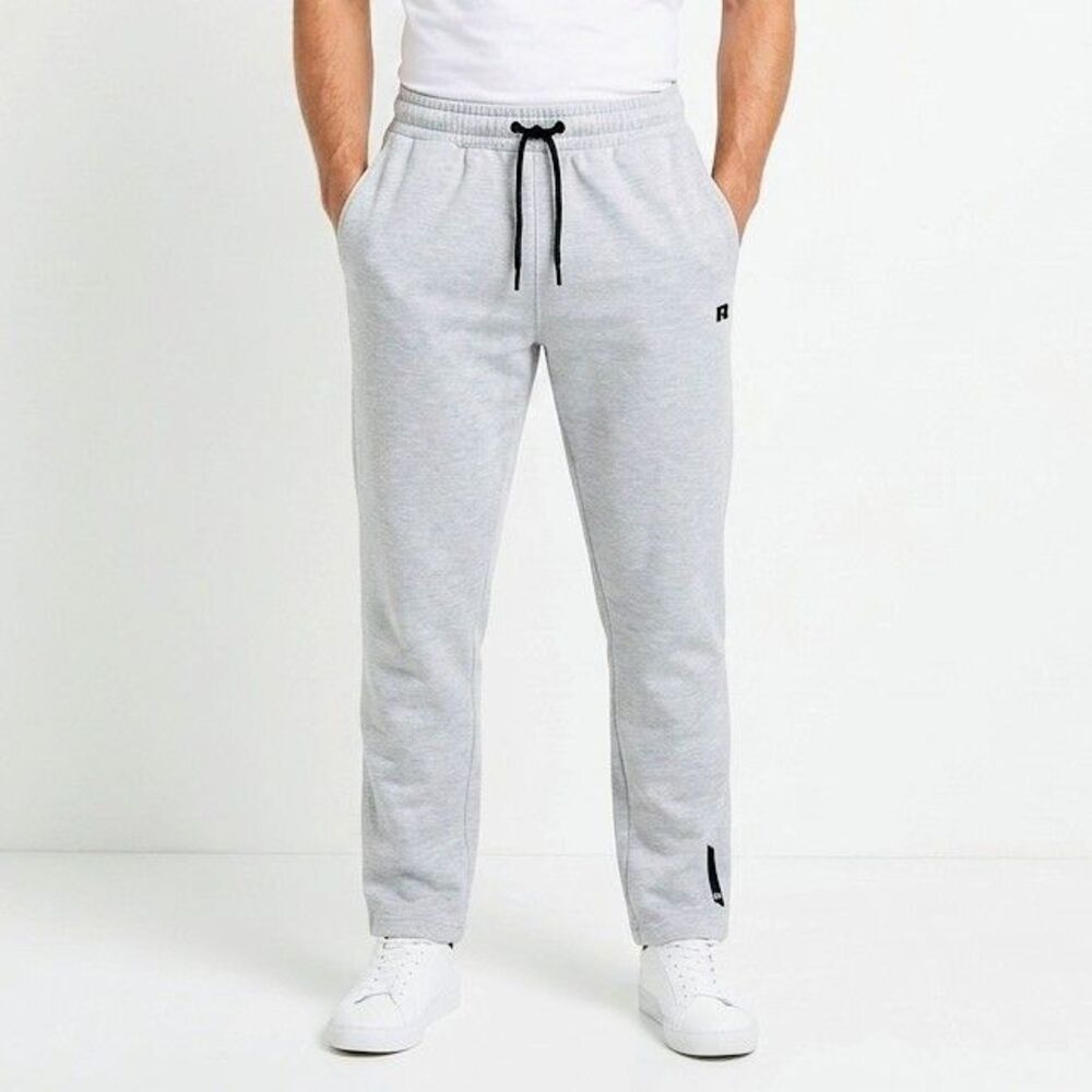 RUSSELL ATHLETIC Sweatpants Light Gray Fleece Joggers Men Size Small NEW NWT